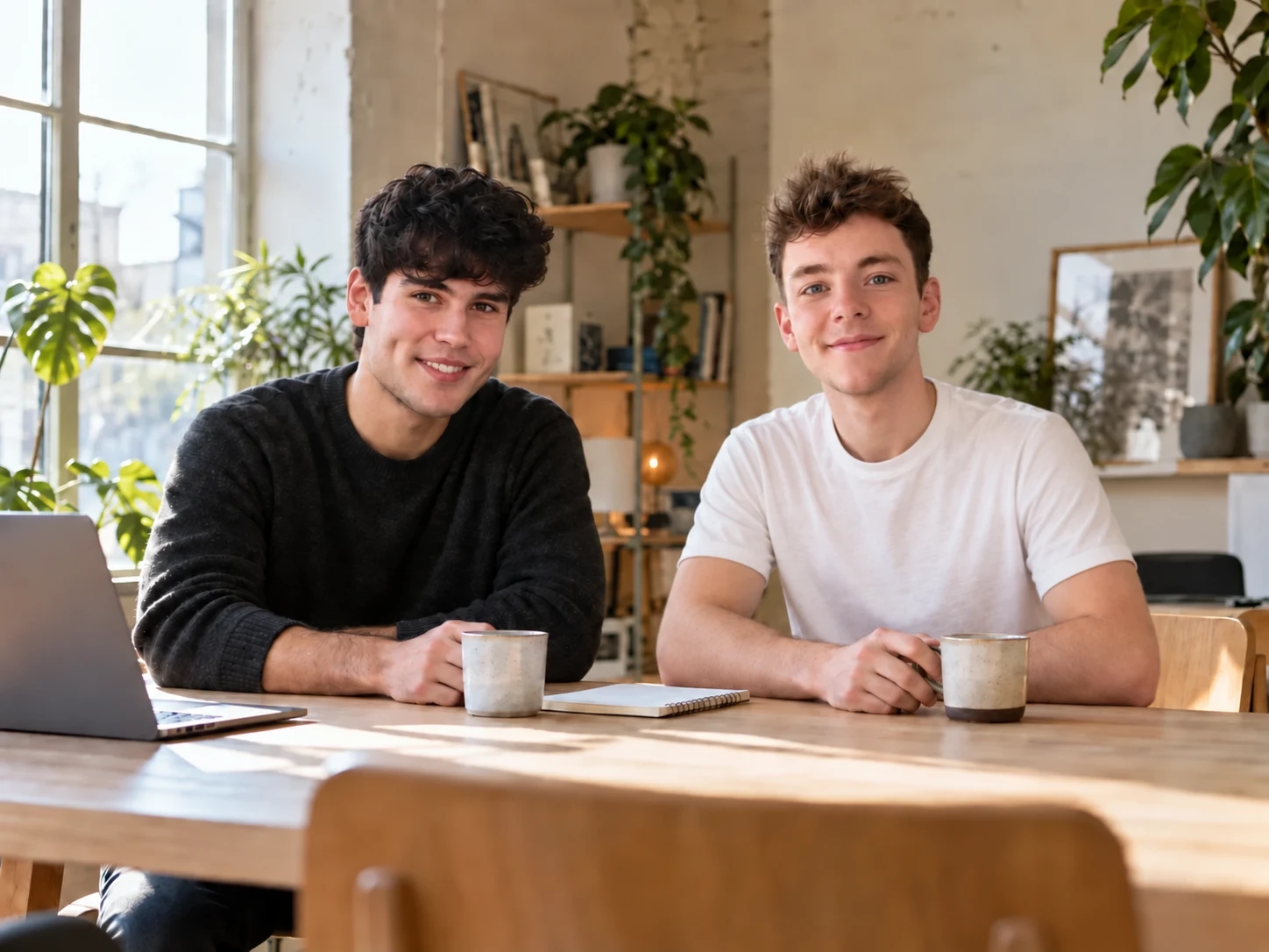 AI-samengesteld sfeerbeeld van een kennismaking aan tafel bij B&E Solutions.